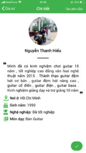 giáo viên guitar